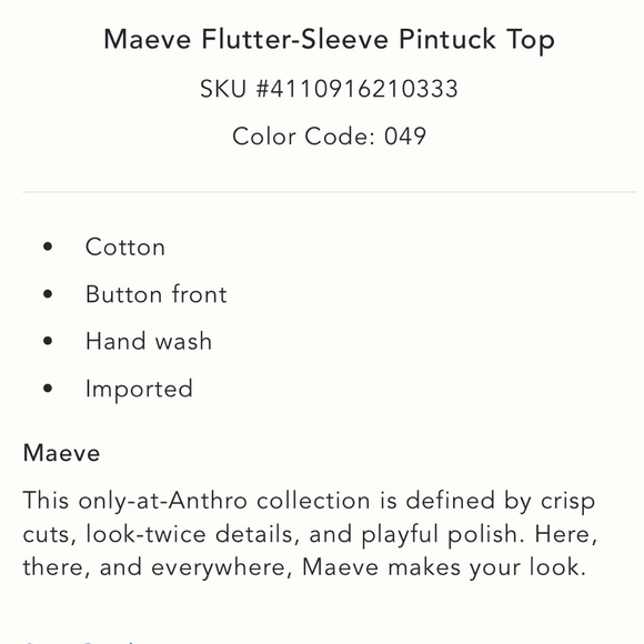 Anthropologie 2x BNWT pintuck cotton embroidered shirt - Picture 6 of 7